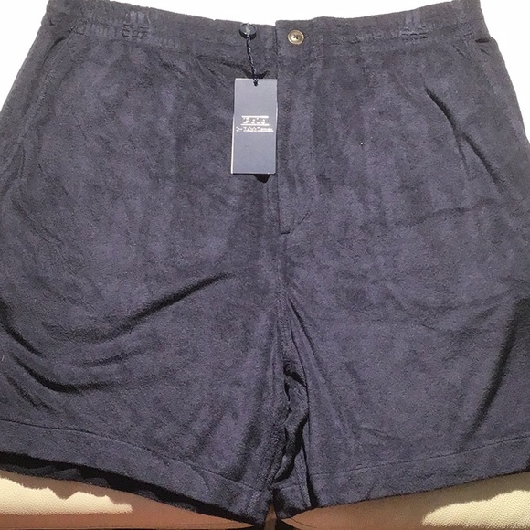 Ralph Lauren Polo mens chenille shorts, navy blue, Large. - Picture 3 of 7